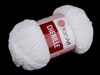Pletací žinylková příze Chenille 100 g (Balení 1 ks, Varianta 1 (541) bílá)