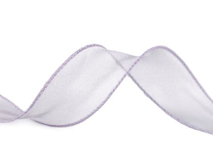 Organzová stuha s perleťovým leskem šíře 40 mm (Balení 1 m, Varianta 1 bílá)