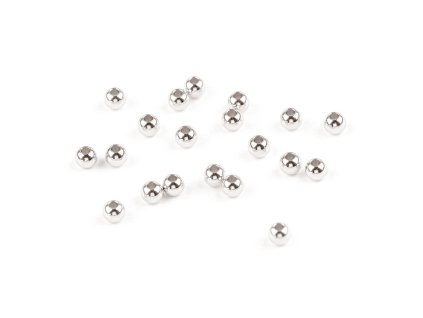 Kovové korálky Ø3 mm (Balení 50 g, Varianta 4 stříbrná světlá)
