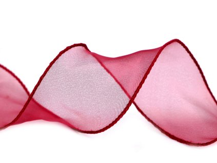 Organzová stuha s perleťovým leskem šíře 55 mm (Balení 1 m, Varianta 1 bílá)
