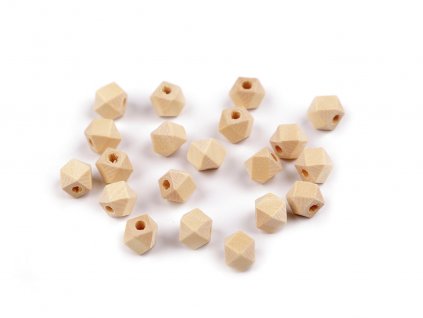 Dřevěné korálky nelakované 8x8 mm (Balení 20 ks, Varianta přírodní sv.)