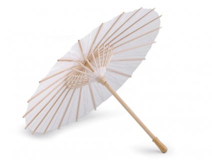Dekorace papírový deštník k domalování Ø38,5 cm (Balení 1 ks, Varianta bílá přírodní)