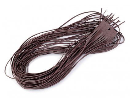 Kožený řemínek šíře 2 mm, 95 cm (Balení 20 ks, Varianta 1 (3) hnědá tmavá)