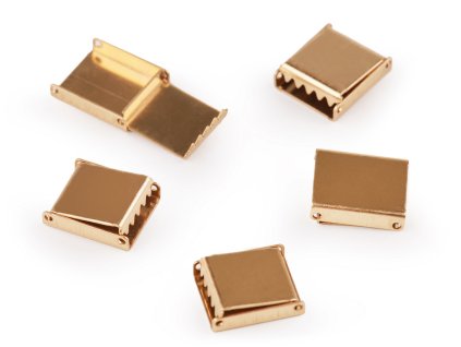 Kovová koncovka na plochou šňůru šíře 10 mm (Balení 10 ks, Varianta 1 platina)