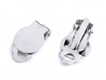 Náušnicové klipsové zapínání s lůžkem 10x18 mm (Balení 50 ks, Varianta platina)