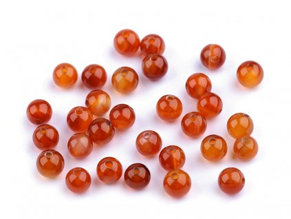 Minerální korálky Karneol Ø6 mm (Balení 10 ks, Varianta karneol)