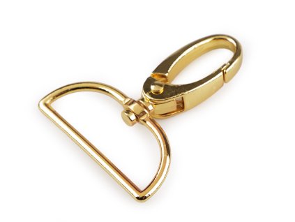 Kovová karabina otočná, průvlek 37 mm (Balení 1 ks, Varianta 1 nikl)