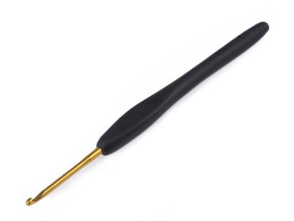 Háček na háčkování se silikonovou rukojetí vel. 2; 2,5; 3; 3,5; 4; 4,5; 5; 5,5; 6 (Balení 1 ks, Varianta 1 (2 mm) černá)