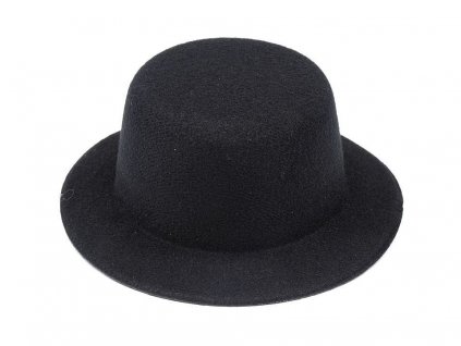 Mini klobouček / fascinátor k dozdobení Ø13,5 cm (Balení 1 ks, Varianta 1 černá)