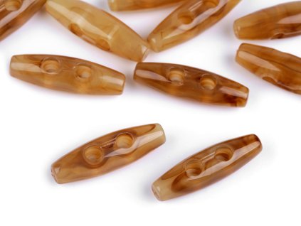 Plastový knoflík oliva 9x31 mm (Balení 10 ks, Varianta 1 jantar)