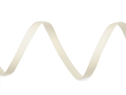 Bavlněná stuha / plátnovka šíře 5 mm (Balení 1 m, Varianta 1 bílá)