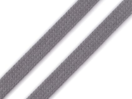 Bavlněná šňůra plochá / dutinka šíře 12 mm (Balení 1 m, Varianta 1101 bílá)