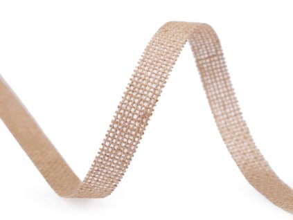Jutová stuha šíře 10 a 15 mm řezaná (Balení 1 m, Varianta 1 (10 mm) režná přírodní)