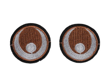 Nažehlovačka / nažehlovací oči Ø38 mm (Balení 2 ks, Varianta 1 černá)