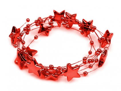 Perličky a hvězdičky na silonu metráž (Balení 1.3 m, Varianta 5 stříbrná)