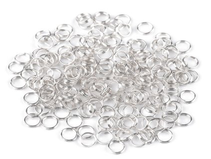 Spojovací kroužek dvojitý Ø6 mm (Balení 20 g, Varianta 2 platina)