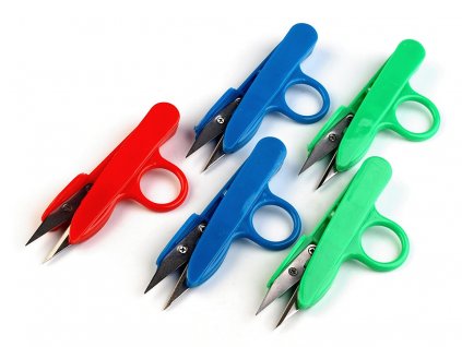 Nůžky cvakačky délka 12 cm s plastovou rukojetí (Balení 1 ks, Varianta náhodná barva)