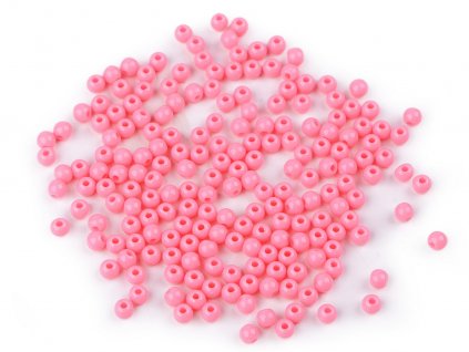 Plastové korálky Color Ø4 mm (Balení 20 g, Varianta 1 bílá)