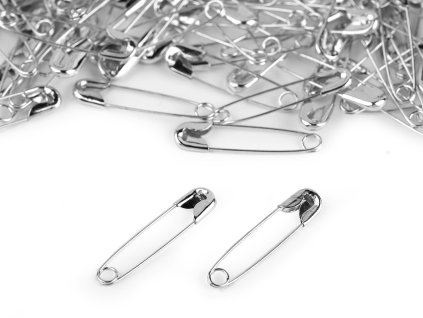 Spínací špendlíky délka 22 mm sypané (Balení 100 ks, Varianta 1 stříbrná)