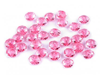 Plastové / akrylové korálky ploškované slavík 5x8 mm (Balení 20 g, Varianta 1 transparent)