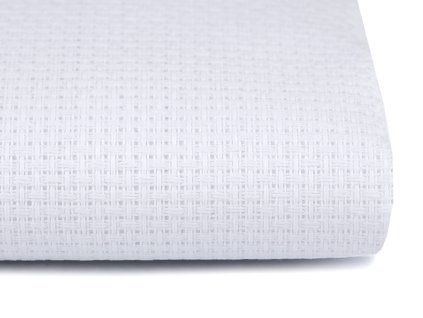Vyšívací tkanina Kanava šíře 140 cm 46 oček (Balení 1 m, Varianta bílá)