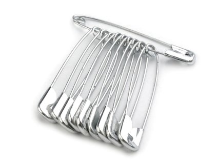 Spínací špendlíky délka 45 mm (Balení 5 svaz., Varianta nikl)