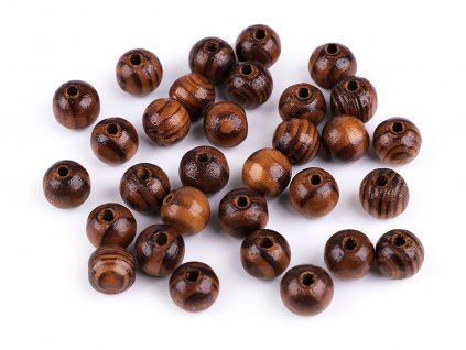 Dřevěné korálky Strip Ø10 mm (Balení 10 g, Varianta 1 borovice světlá)