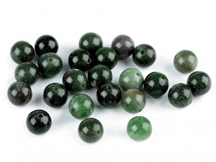 Minerální korálky Mechový achát Ø8 mm (Balení 10 ks, Varianta mechový achát)