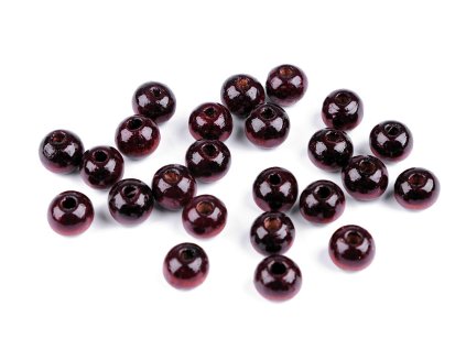 Dřevěné korálky Ø8 mm (Balení 20 g, Varianta 1 přírodní sv.)