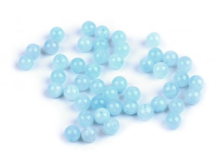 Akvamarín syntetický minerál Ø4 mm (Balení 46 ks, Varianta akvamarín)