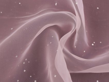 Organza s hvězdičkami s hologramem (Balení 1 m, Varianta 2 krémová světlá)