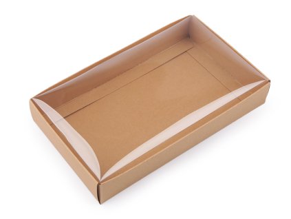 Papírová krabice s průhledným víkem (Balení 10 ks, Varianta 1 bílá)