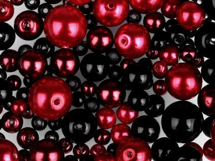 Skleněné voskové perly mix velikostí a barev Ø4-12 mm (Balení 50 g, Varianta 4 mix)