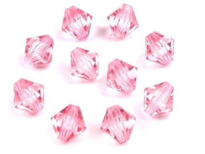 Plastové korálky cínovky / sluníčko 8x8 mm (Balení 20 g, Varianta 1 - 01 transparent)