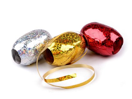 Vázací stuha metalická šíře 5 mm (Balení 3 ks, Varianta 1 stříbrná)