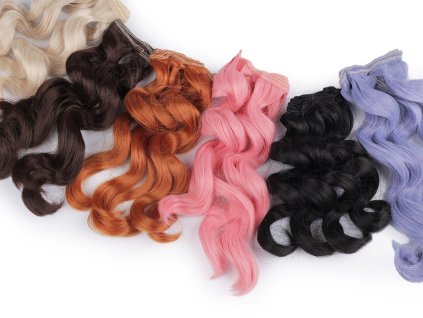 Paruka / vlasy pro panenky 25 cm vlnité (Balení 1 ks, Varianta 1 blond)