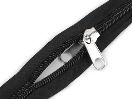 Zip stanový spirálový No 10 s oboustranným jezdcem délka 195 cm (Balení 1 ks, Varianta černá)