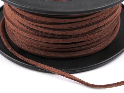 Řemínek imitace kůže šíře 3 mm (Balení 30 m, Varianta 3 černá)