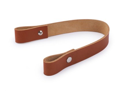 Kožené ucho na tašku / kabelku šíře 2 cm délka 30 cm (Balení 1 ks, Varianta 1 přírodní stř.)