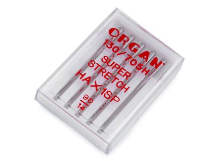 Strojové jehly Super stretch 75;90 Organ (Balení 1 krab., Varianta 3 (75;90) nikl)