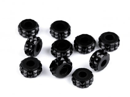 Plastové korálky s velkým průvlekem 7x14 mm (Balení 10 ks, Varianta 1 (1) transparent)