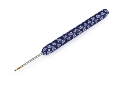 Háček na háčkování se silikonovou rukojetí, se zlatou špičkou (Balení 1 ks, Varianta 1 (0,5 mm) růžová sv.)