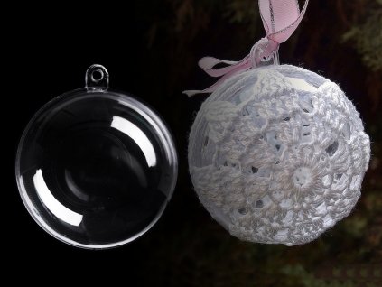 Plastová koule Ø6 cm dvoudílná (Balení 2 ks, Varianta 2 červená)
