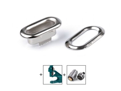 Průchodky s podložkou ovál 4x12 mm (Balení 50 pár, Varianta nikl)