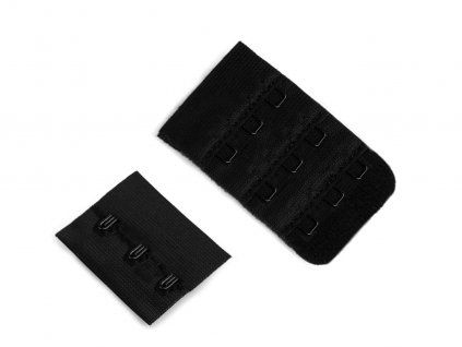 Zapínání na podprsenky šíře 40 mm trojřadé (Balení 2 pár, Varianta 3 černá)