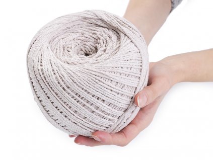 Bavlněná příze macrame 600 g - více barev (Balení 1 ks, Varianta 3 režná)
