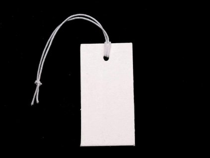 Papírové cenovky 18x36 mm s gumičkou (Balení 200 ks, Varianta bílá sněžná)