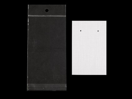 Karta na náušnice s visačkou a sáčkem 50x80 mm (Balení 20 sada, Varianta 2 bílá perleť)