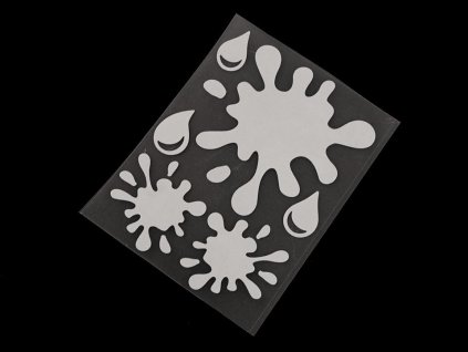 Reflexní nažehlovačky hvězda, květ, srdce, smajlík, auto, pes, ježek, tučňák, ruka 9x12 cm (Balení 1 sáček, Varianta 1 (3) šedá perlová hvězda)