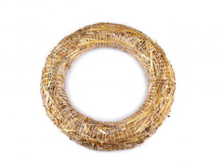 Slaměný věnec Ø40 cm (Balení 1 ks, Varianta přírodní)